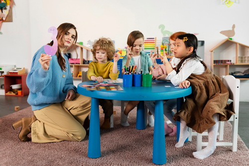 Children learning through play at Miss B's Nursery in Worthing
