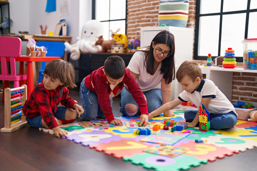 Children learning through play at Miss B's Nursery in Worthing