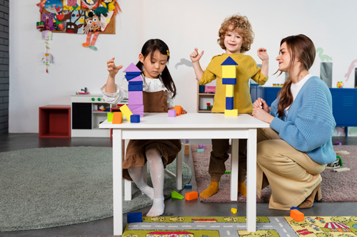 Children learning through play at Miss B's Nursery in Worthing