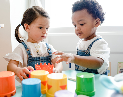 Children learning through play at Miss B's Nursery in Worthing