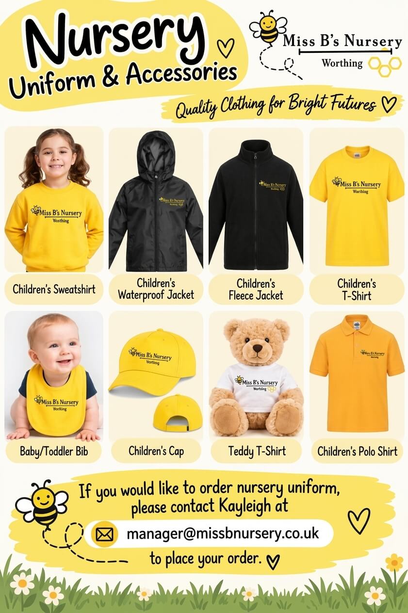 Miss B's Nursery Uniform & Accessories Poster